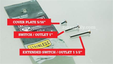 screw size for electrical box cover|electrical outlet screw size chart.